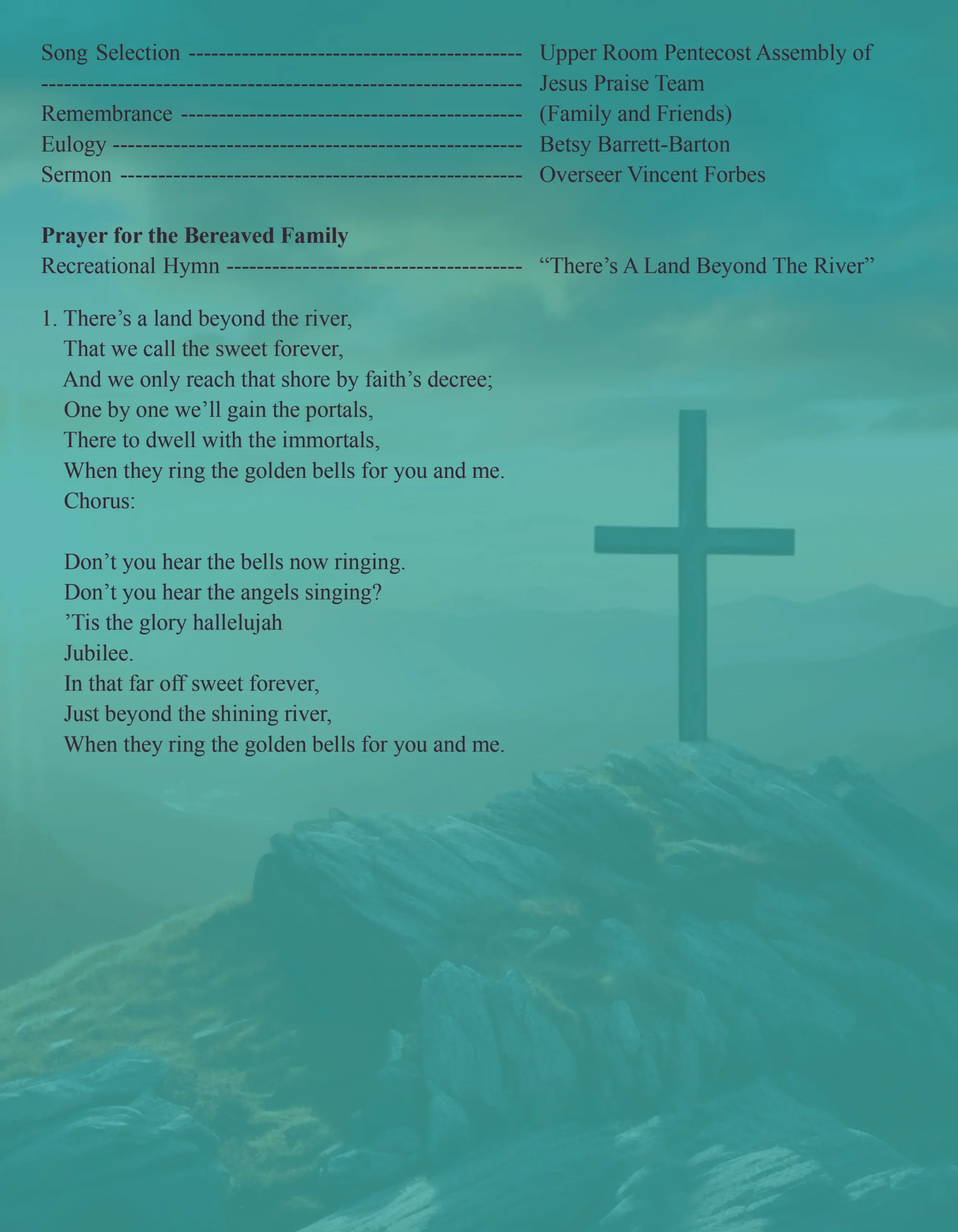 12 Page Funeral Program Booklet - Image 7