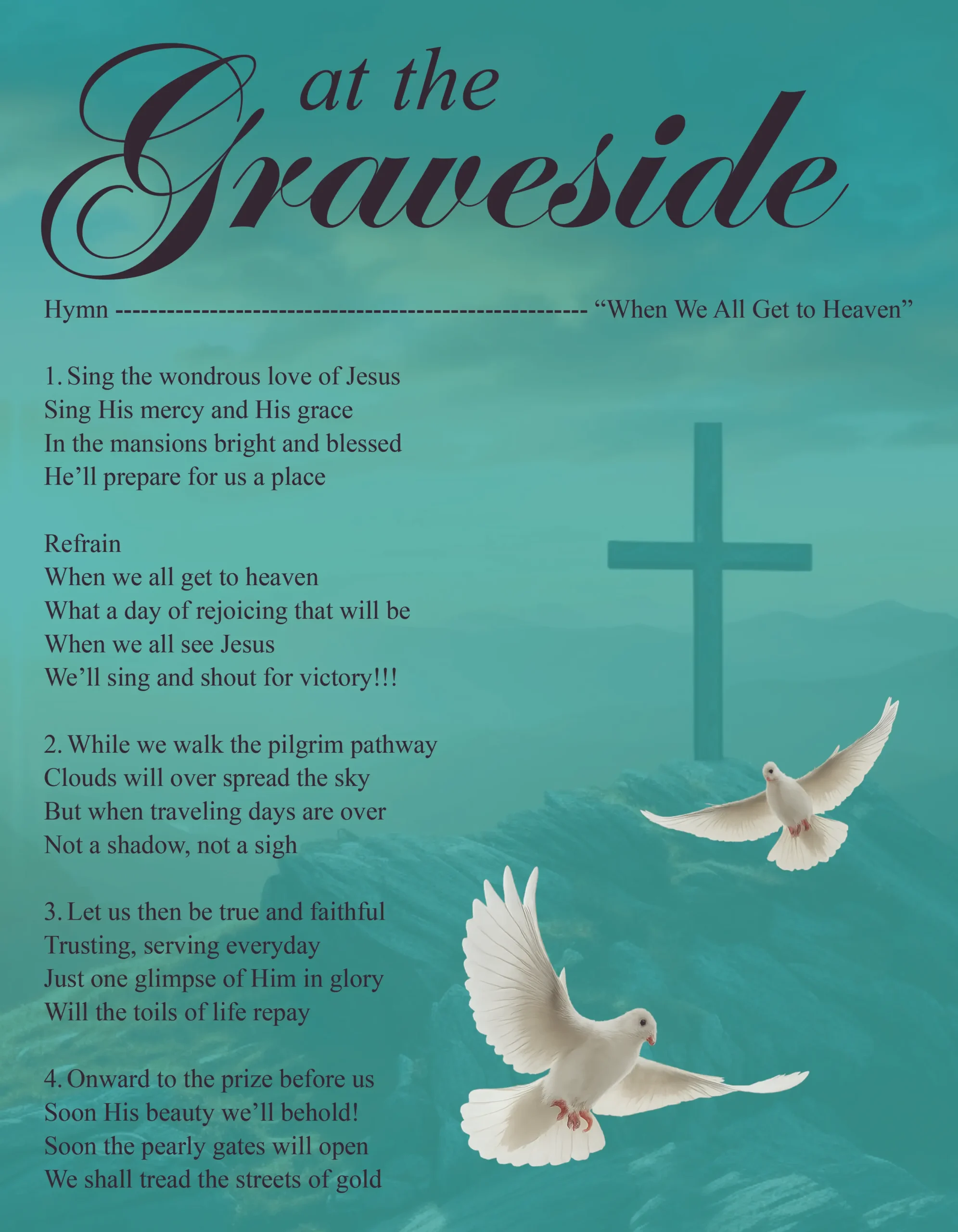 12 Page Funeral Program Booklet - Image 6