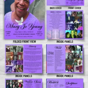Celebration of Life Program with obituary, Order of Service, family photos, poems and memorial tribute pages