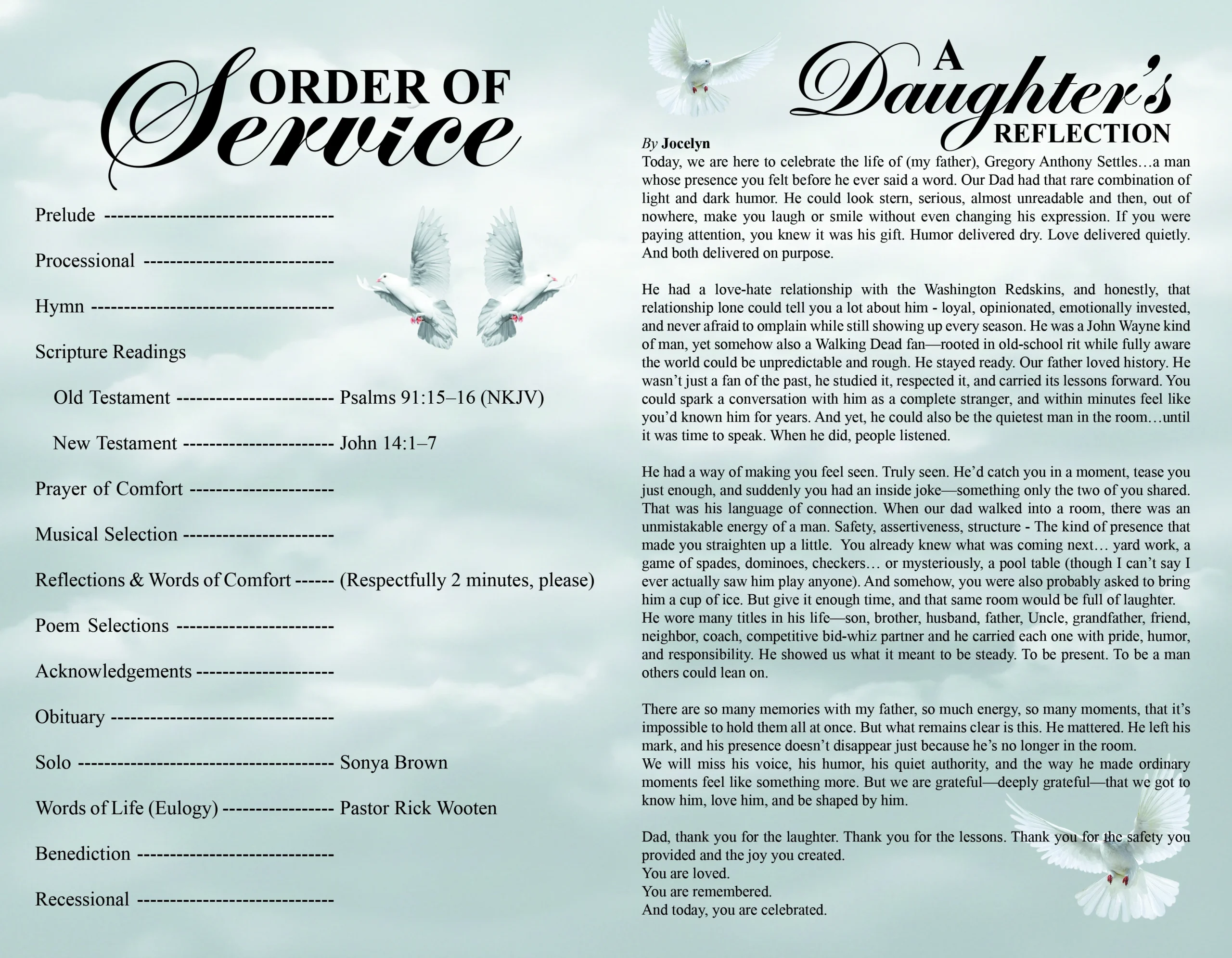 Memorial Service Booklet - Image 4