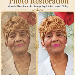 Old Photo Restoration service for damaged photograph repair, color enhancement and background editing