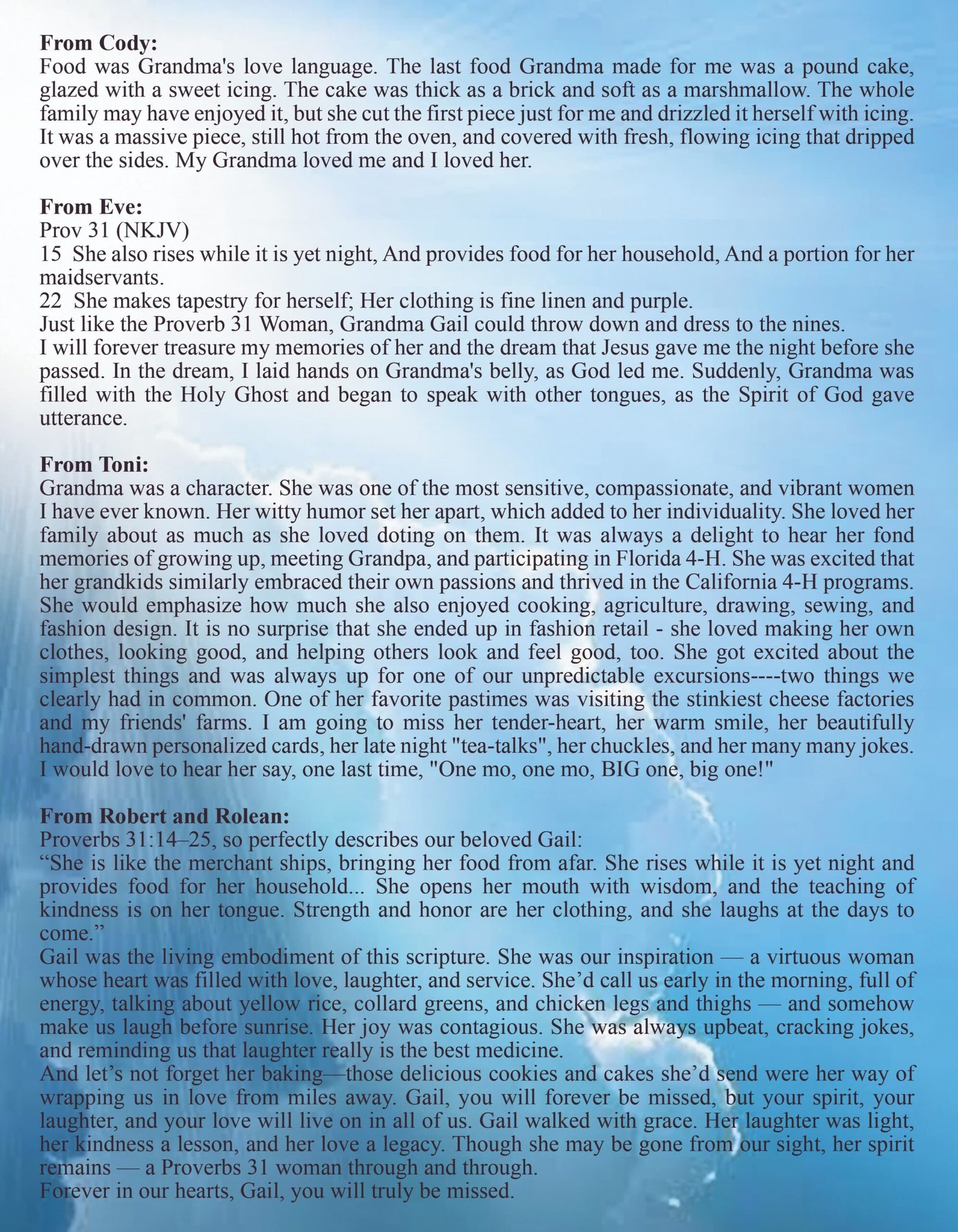 Blue Funeral Program | 8 Page Memorial Booklet - Image 8