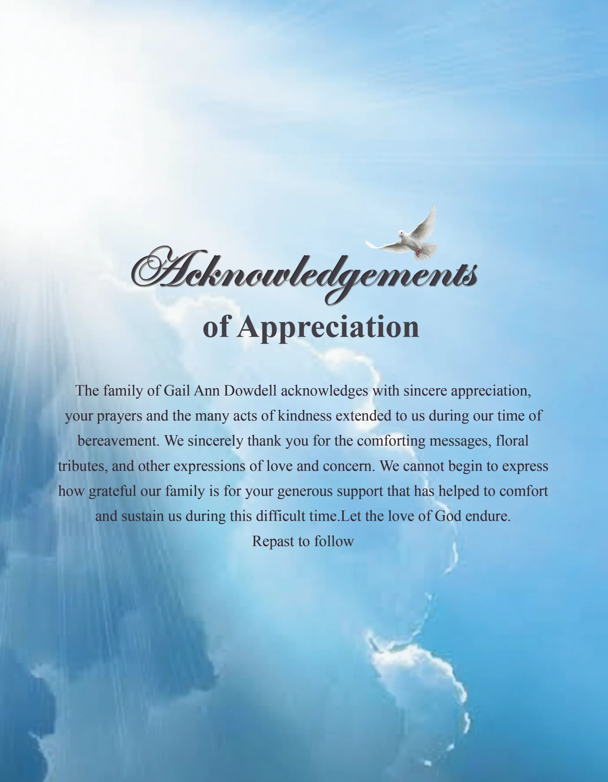 Blue Funeral Program | 8 Page Memorial Booklet - Image 9
