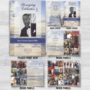Homegoing Celebration Program for Darryl Jerome Jameel Miller at Judkins Colonial Home in Plainfield New Jersey