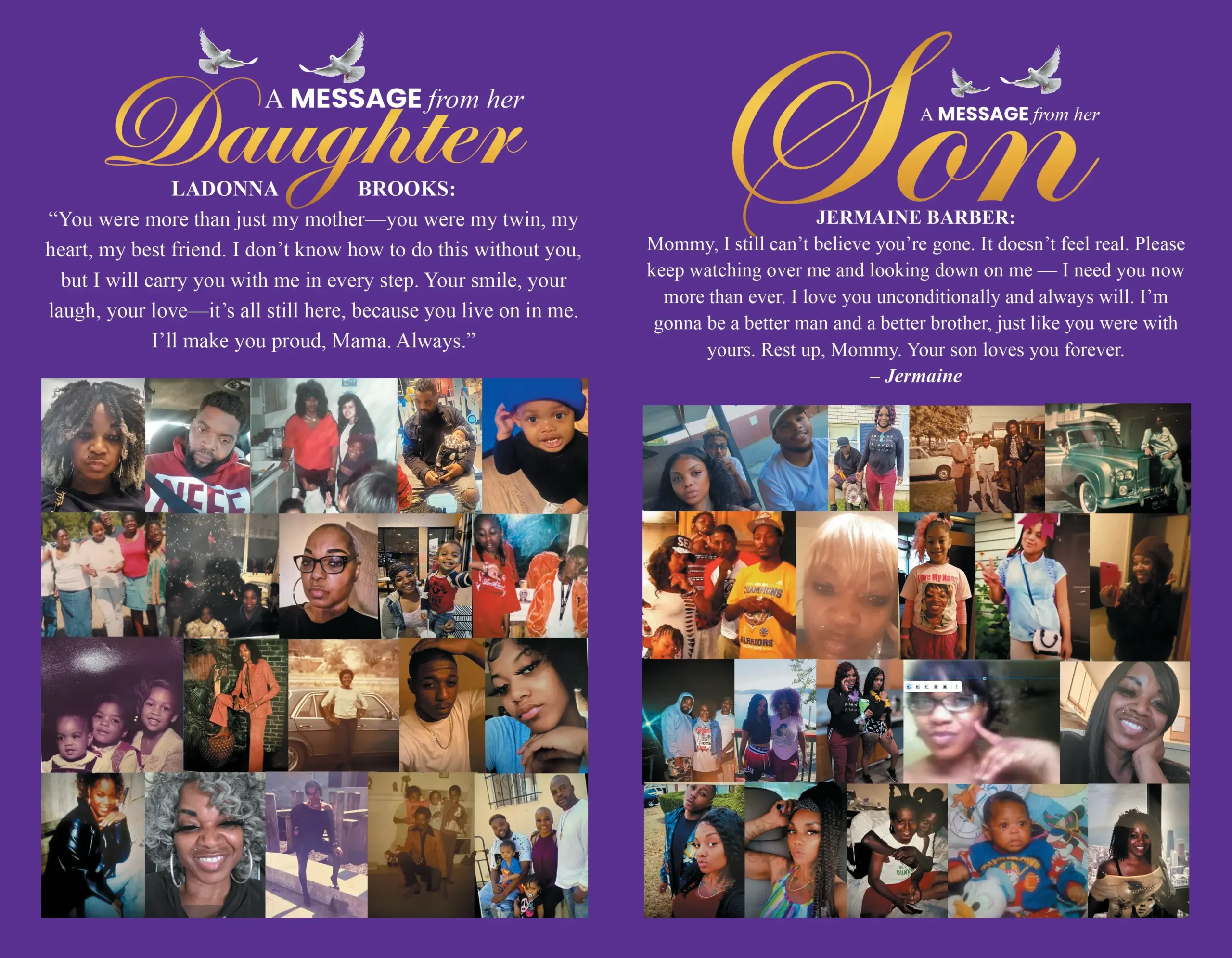 Purple Funeral Program | 8 Page Memorial Booklet - Image 4